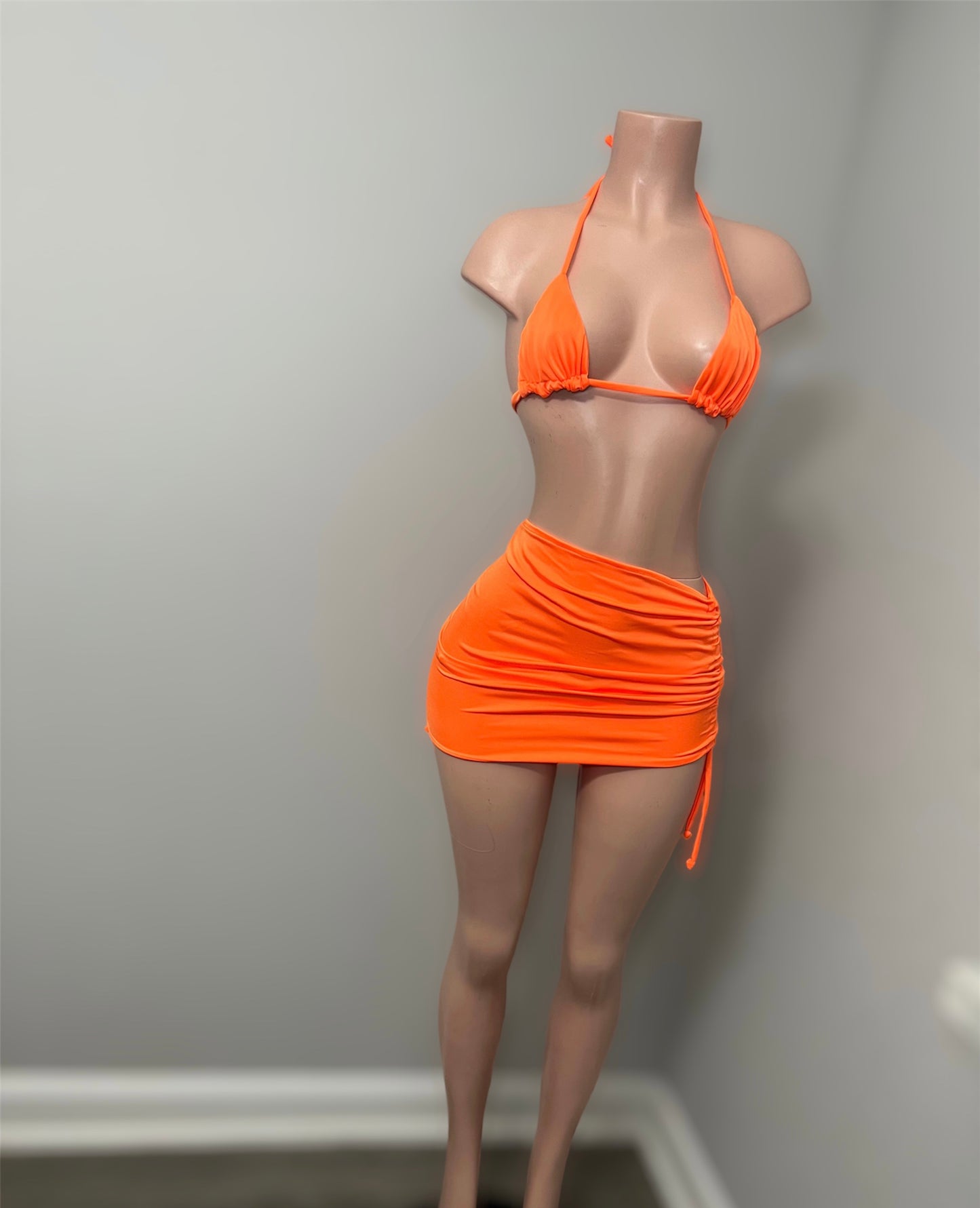 Bikini Set x Ruched Skirt