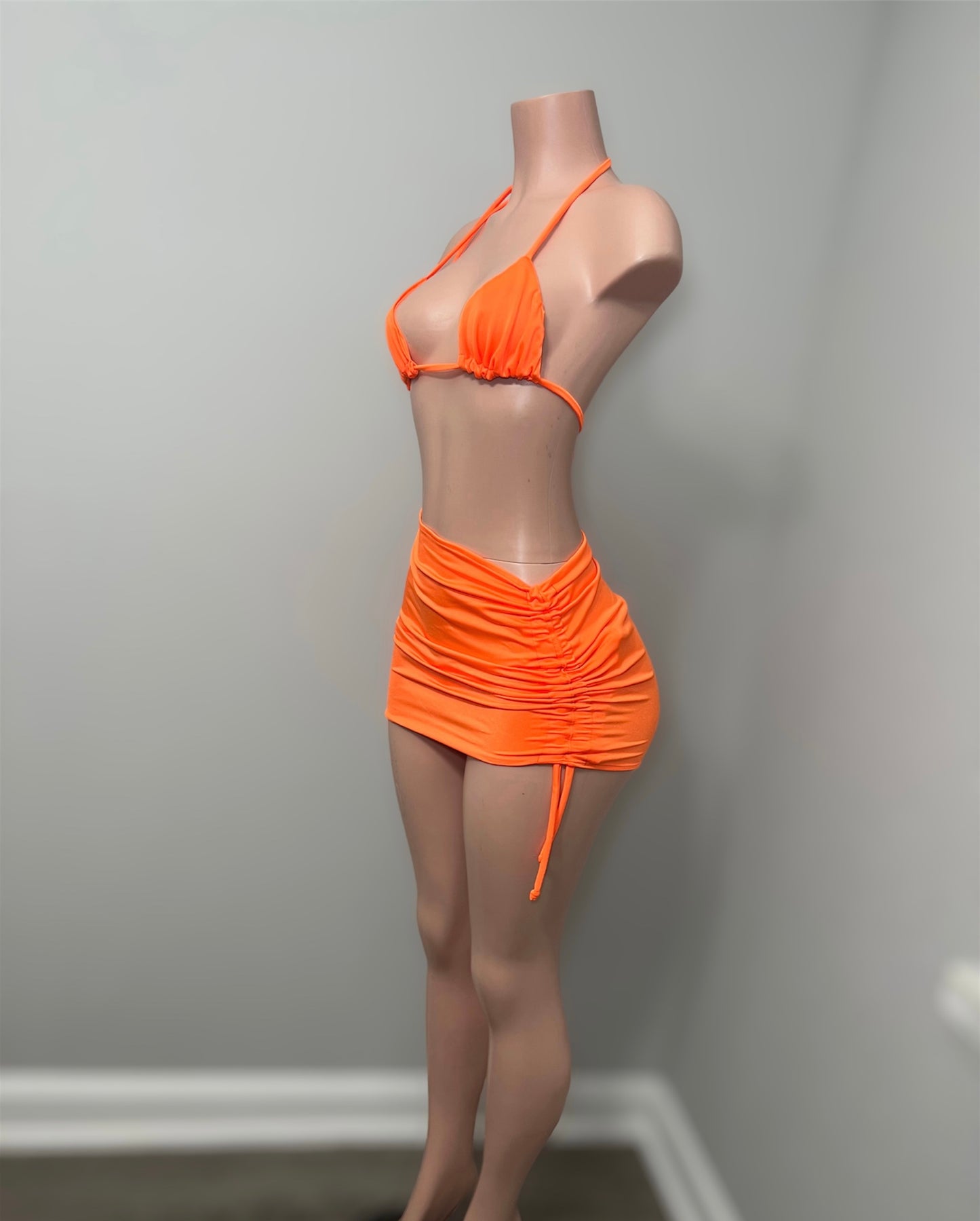 Bikini Set x Ruched Skirt