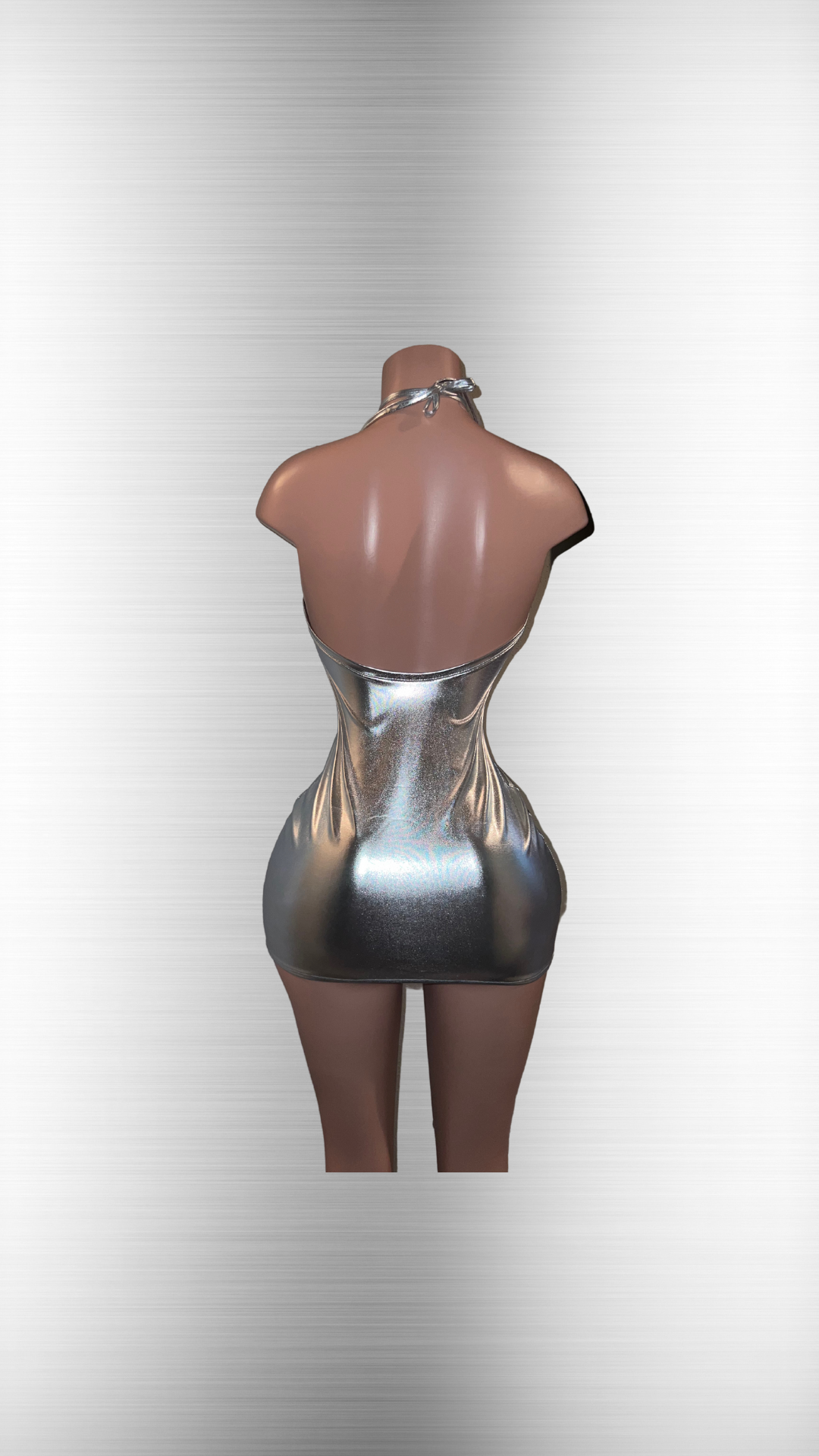 Silver Mini Metallic Dress